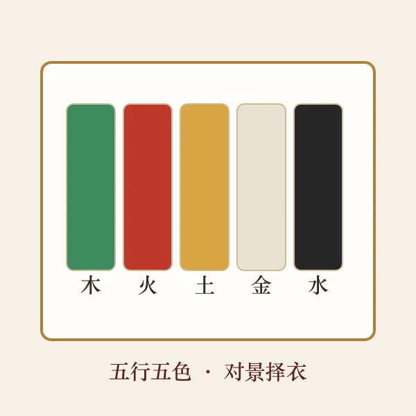 五行色卡与穿衣搭配主题图