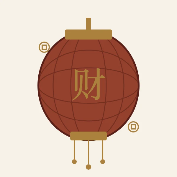 财神灯笼祈福主题图