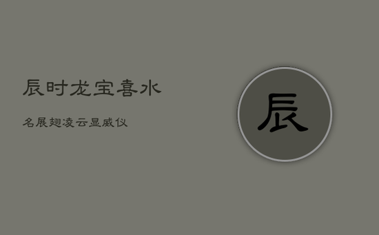 辰时龙宝喜水名，展翅凌云显威仪