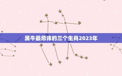 属牛最忌讳的三个生肖2023年(警惕这三个生肖将给属牛带来厄运)
