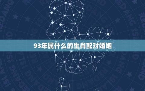 93年属什么的生肖配对婚姻(十二生肖中哪些匹配)