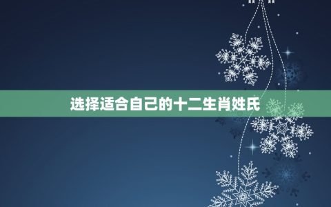 十二生肖姓氏专属头像(打造个性化头像展现你的独特魅力)