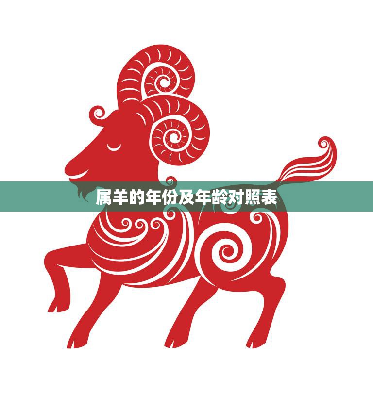 属羊的年份及年龄对照表(了解你的生肖年份和年龄对照表)