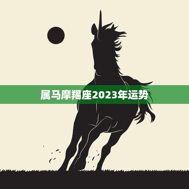属马摩羯座2023年运势(事业财运双丰收)
